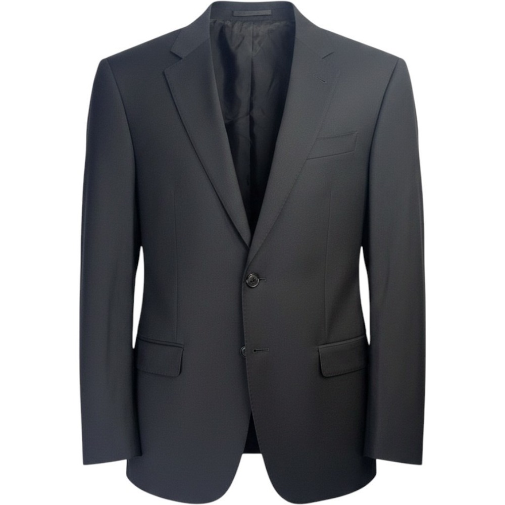 Armani Collezioni Blazer Mens Black Single Breasted Wool Jacket Size 36 Slim/Reg